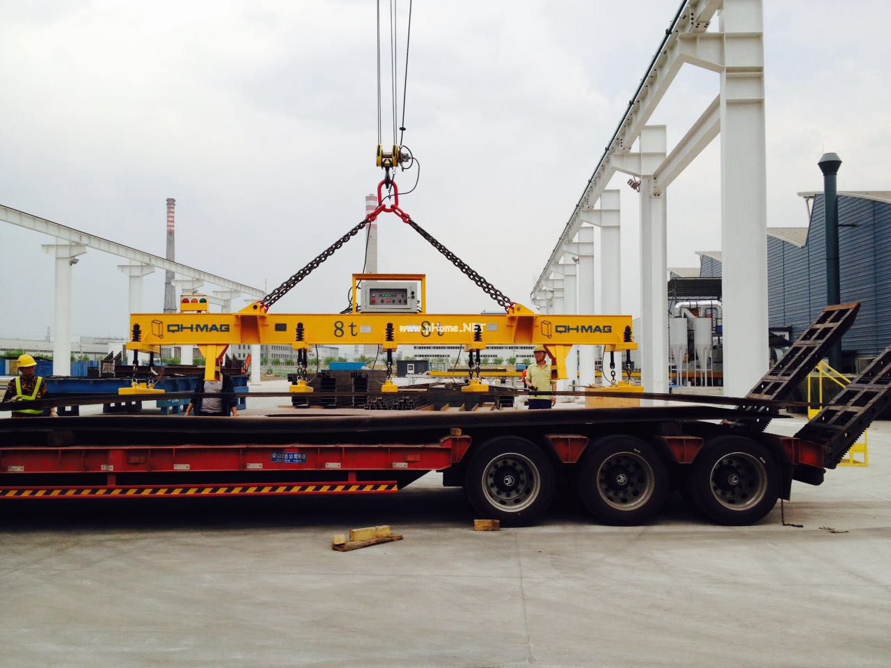 鋼板起重電永磁吊具，千豪磁力吊