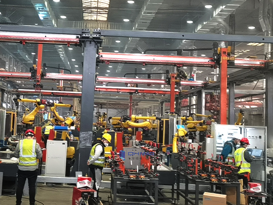 鋼板自動化分揀機器人電永磁鐵應用